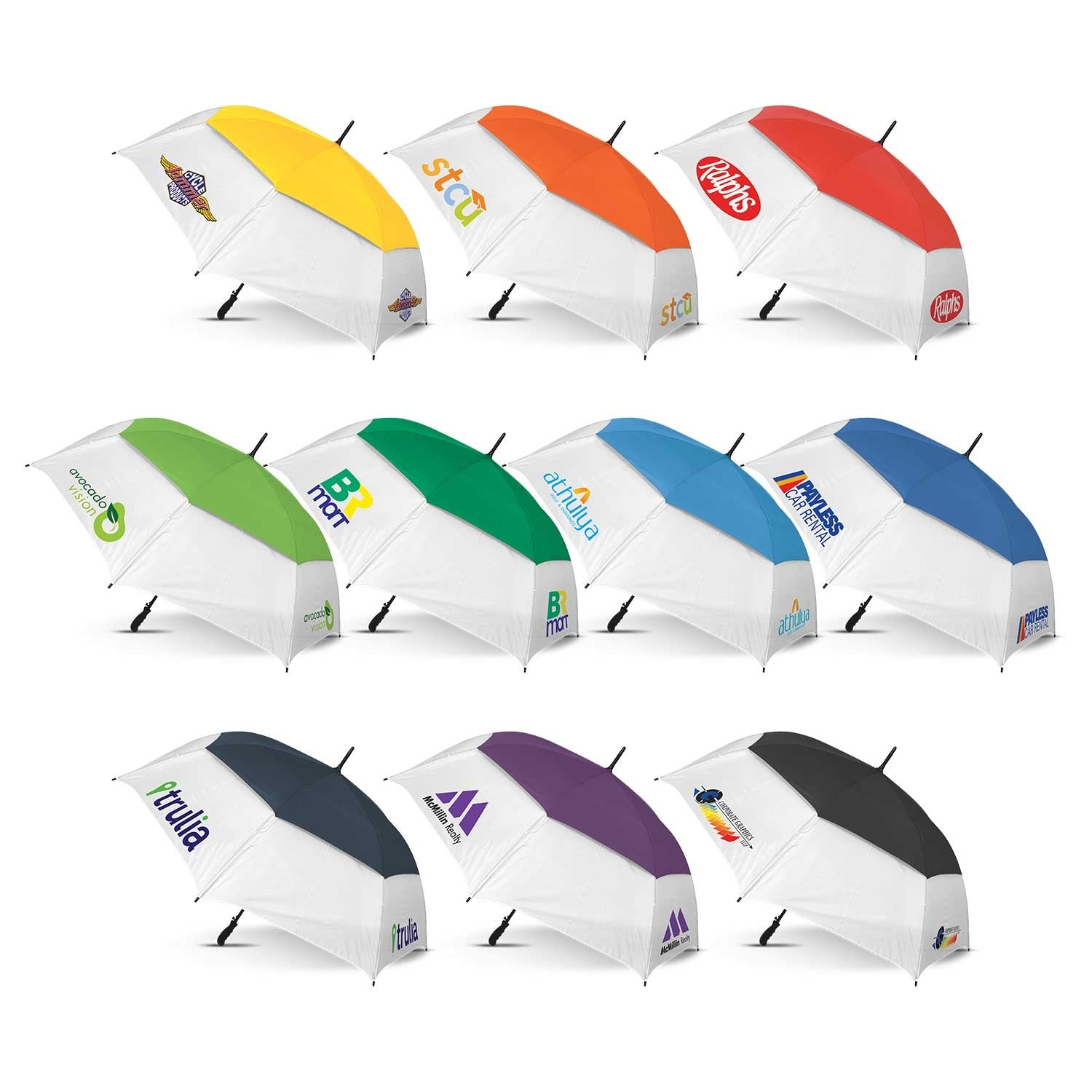 Windproof Sports Umbrella With White Panels(SUM-10T) - greenpac.com.au