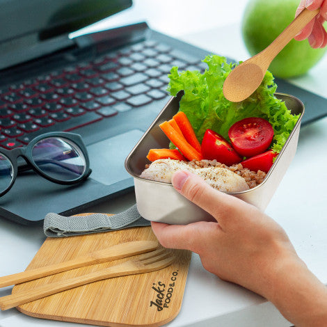 Stainless Steel Lunch Box with Cutlery (SHL-03T)