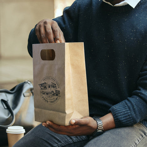 Stock Kraft Die Cut Handle Paper Bag Portrait-Medium (SKP-17T)