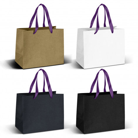 Stock Kraft Ribbon Handle Paper Bag-Medium (SKP-22T)
