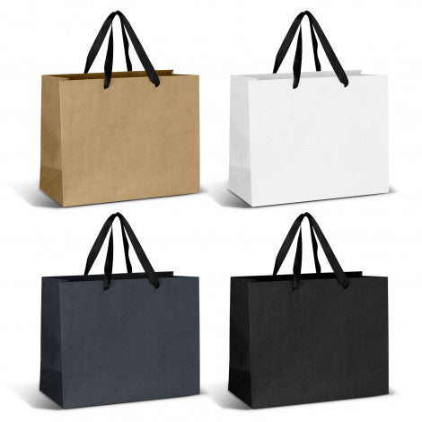 Stock Kraft Ribbon Handle Paper Bag-Large (SKP-23T)