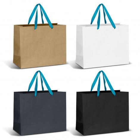 Stock Kraft Ribbon Handle Paper Bag-Large (SKP-23T)