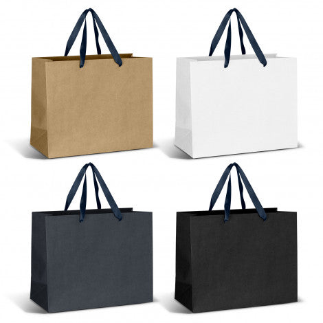 Stock Kraft Ribbon Handle Paper Bag-Large (SKP-23T)