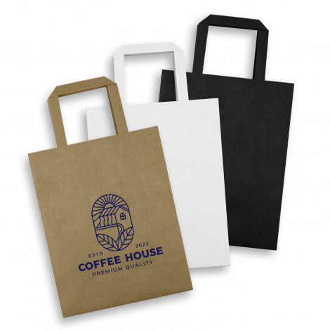 Stock Kraft Flat Handle Paper Bag Portrait-Medium (SKP-09T)