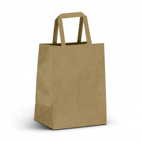 Stock Kraft Flat Handle Paper Bag Portrait-Medium (SKP-09T)
