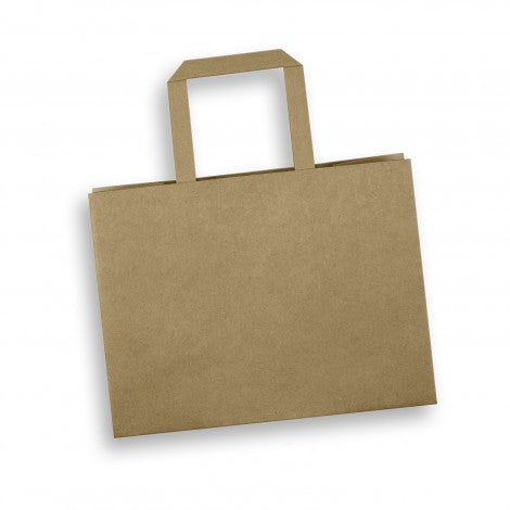 Stock Kraft Flat Handle Paper Bag Landscape-Medium (SKP-10T)