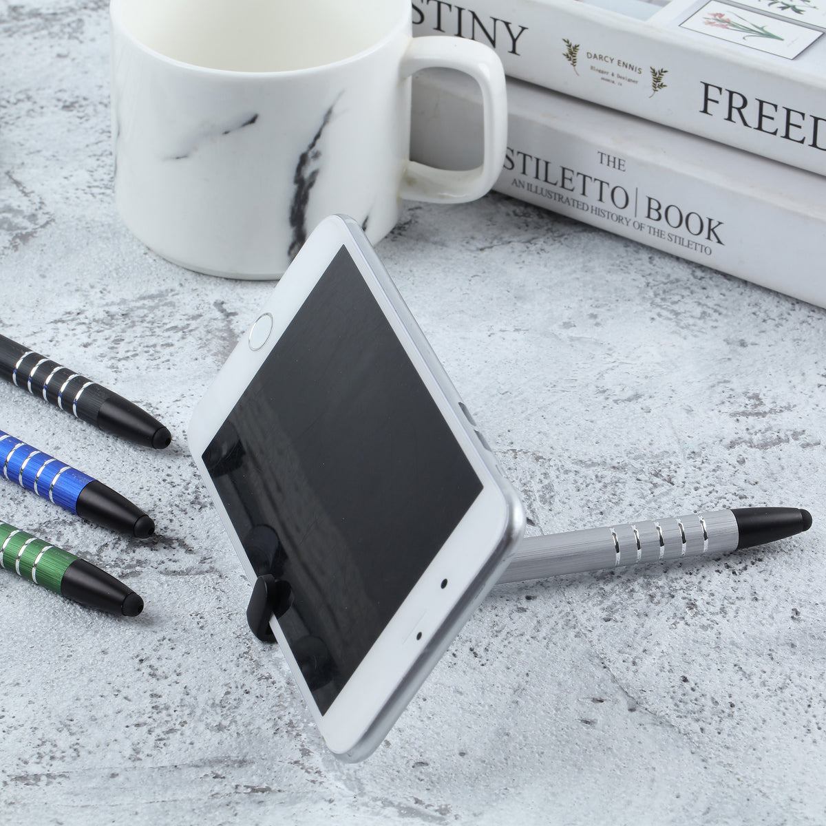 Stylus With Phone Stand Metal(SP-96D)