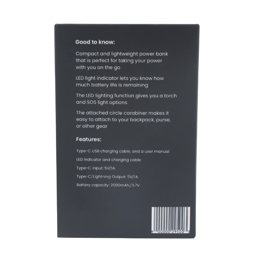 Thorfinn 2,000mAh Mini Power Bank (STP-100H)