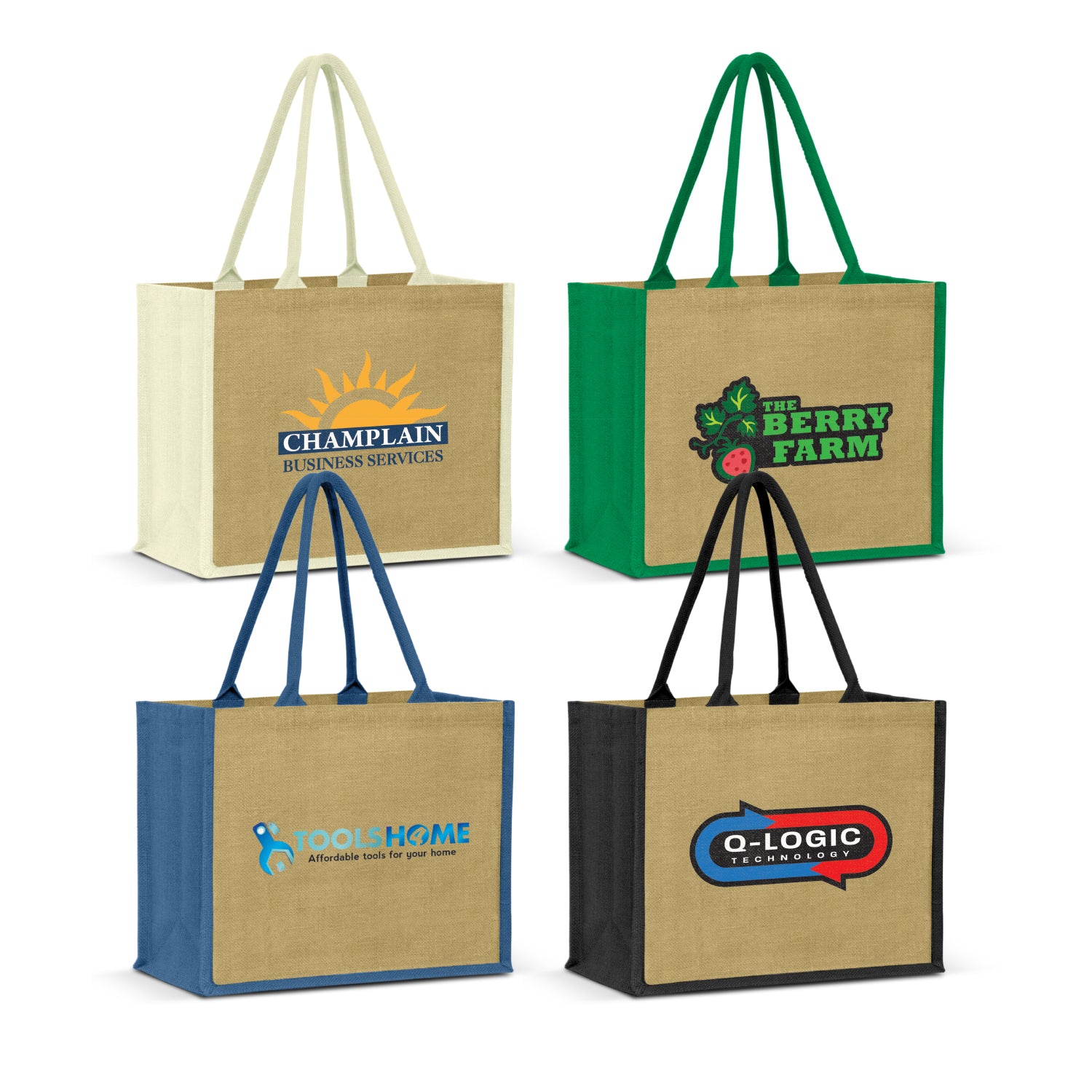 Stock Jute Shopper With Large Gusset-Coloured(SJB-08T) - greenpac.com.au