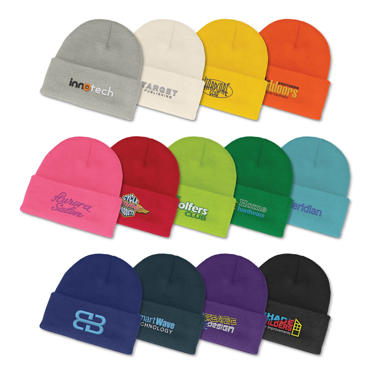 Coloured Roll Up Cuff Beanie(SHW-32T) - greenpac.com.au