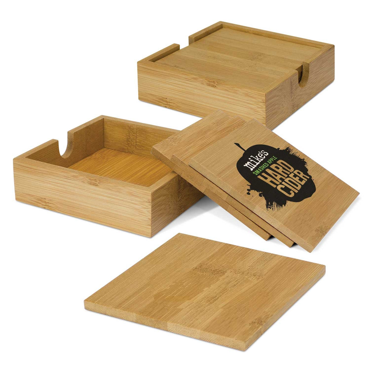 Bamboo Coaster Set of 4(SDW-102T) - greenpac.com.au