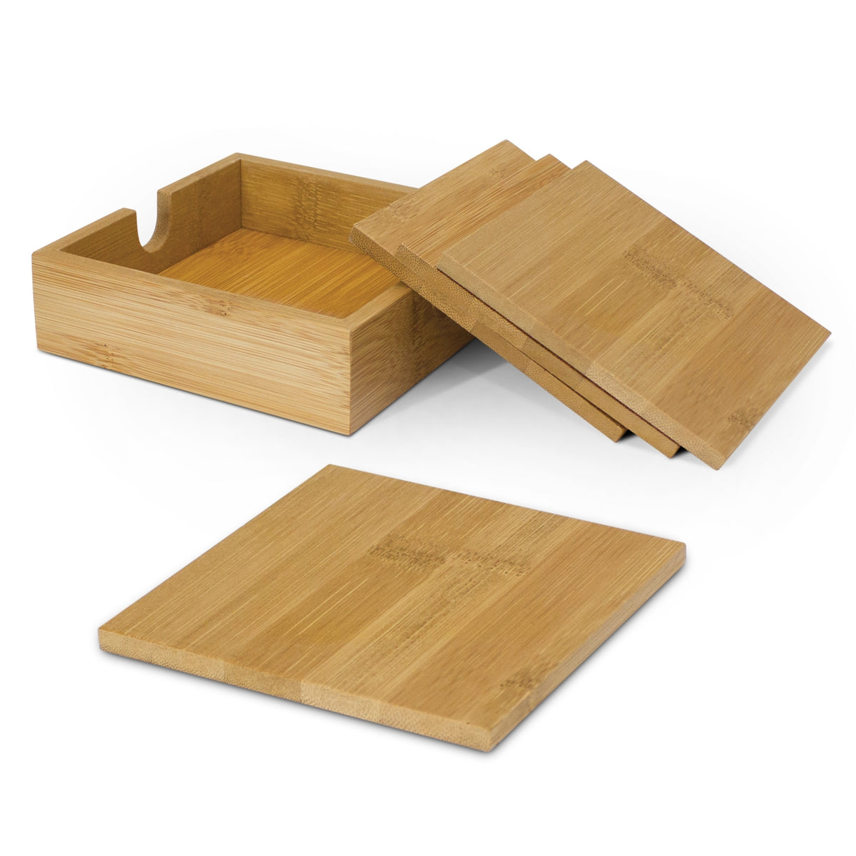 Bamboo Coaster Set of 4(SDW-102T) - greenpac.com.au