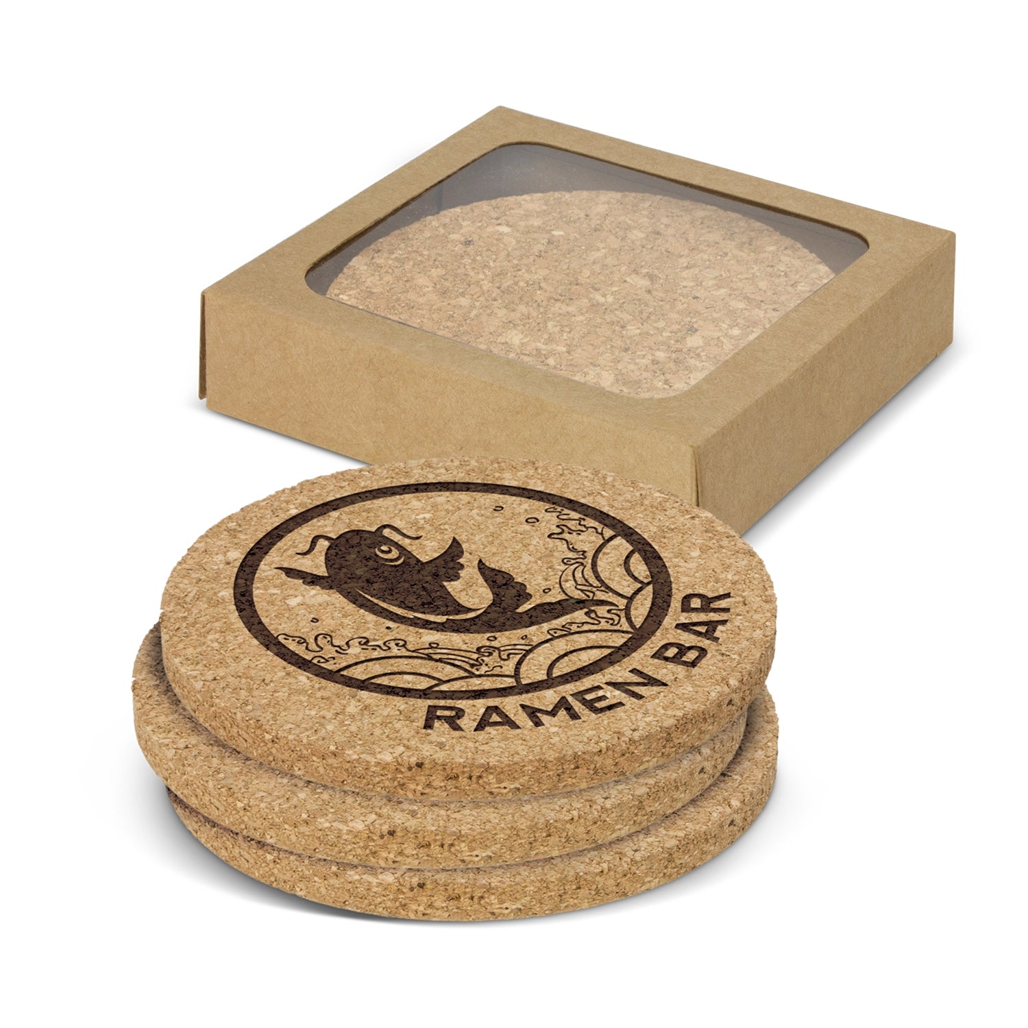 Cork Coaster Set of 4-Round(SDW-100T) - greenpac.com.au