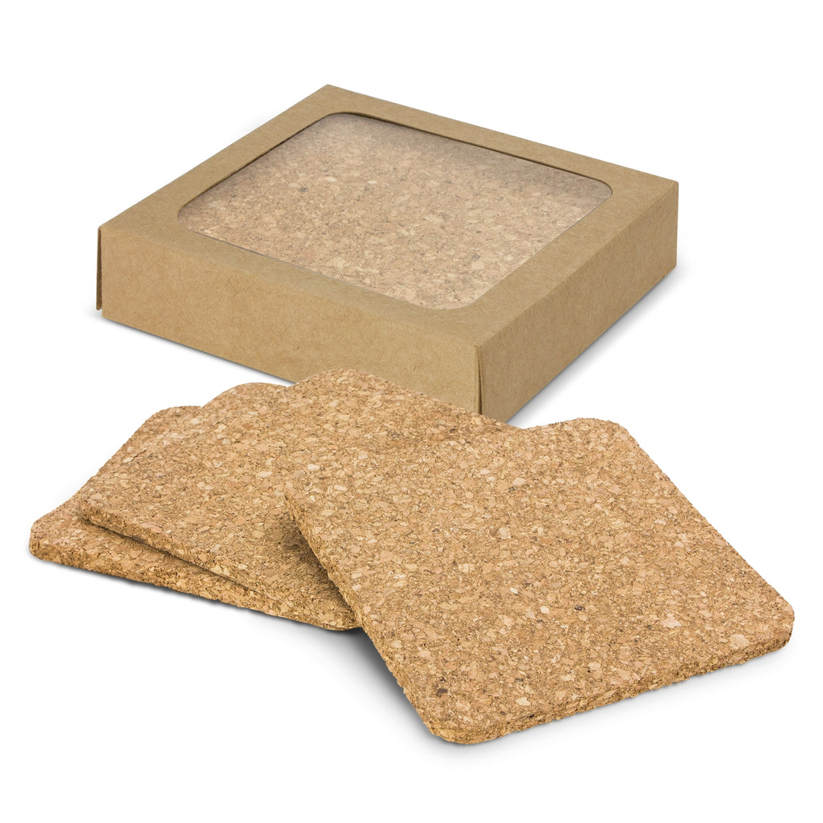 Cork Coaster Set of 4-Square(SDW-101T) - greenpac.com.au