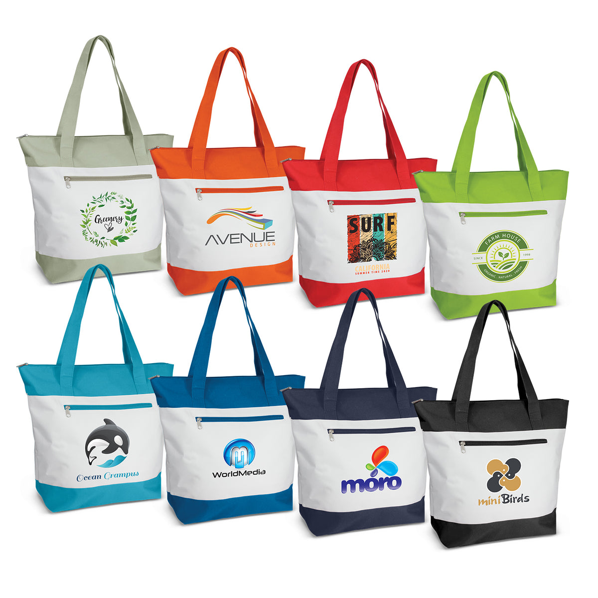 Stock Two Tone Nylon Tote(SNB-89T) - greenpac.com.au