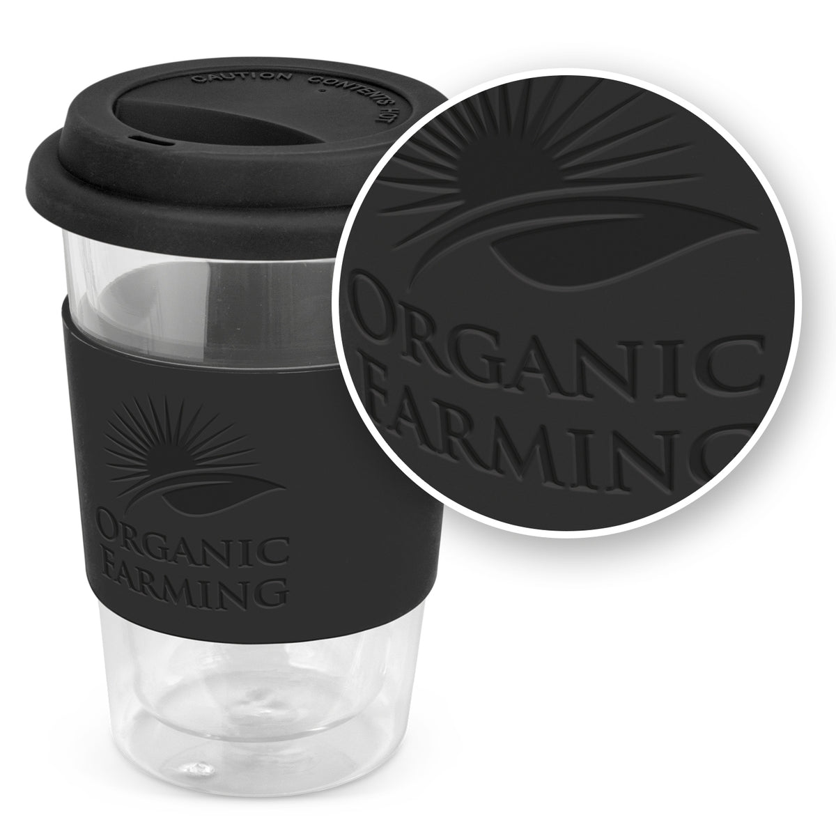 Double Wall Aztec Glass Cup (SDW-125T) - greenpac.com.au