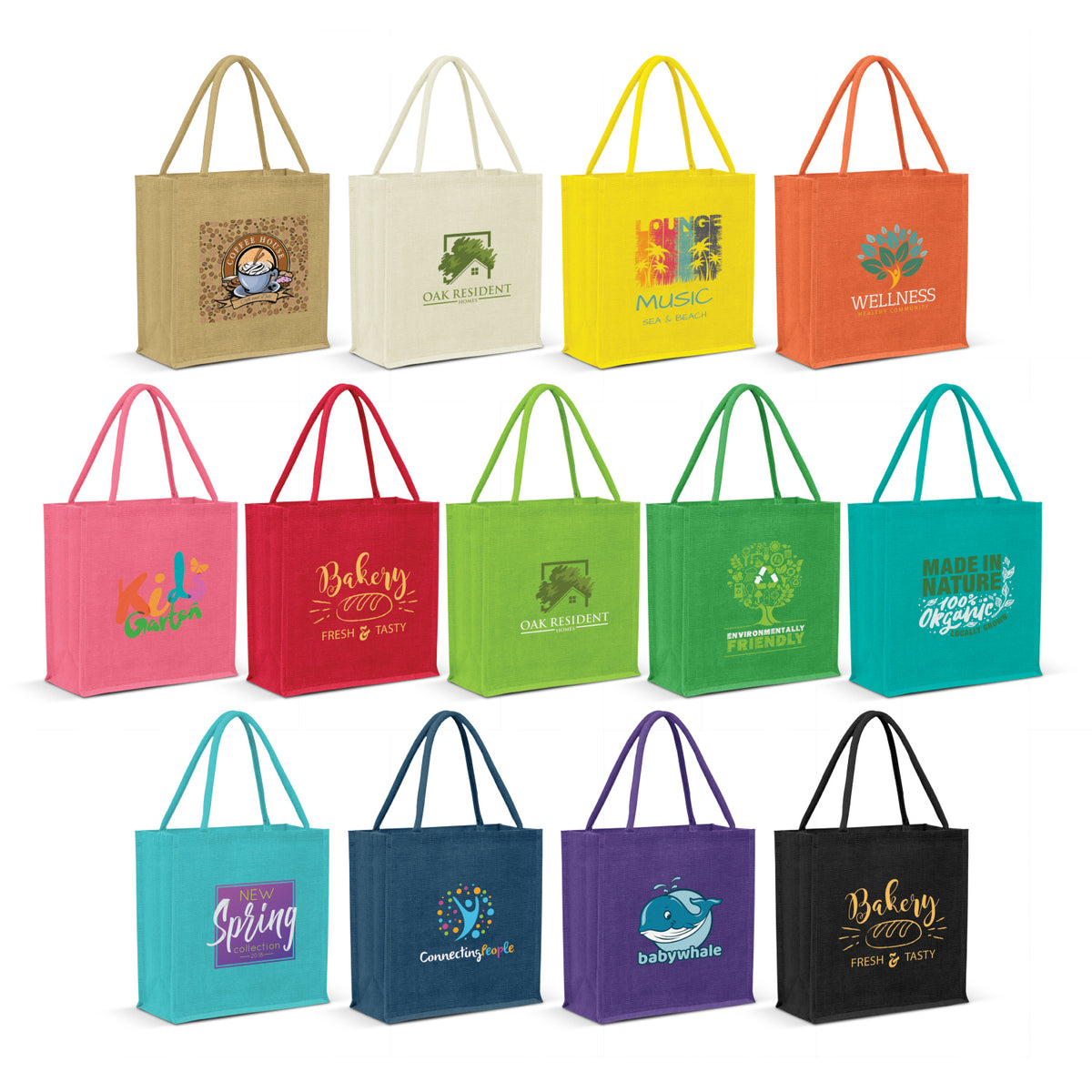 Stock Jute Square Shopper-Vivid(SJB-24T) - greenpac.com.au