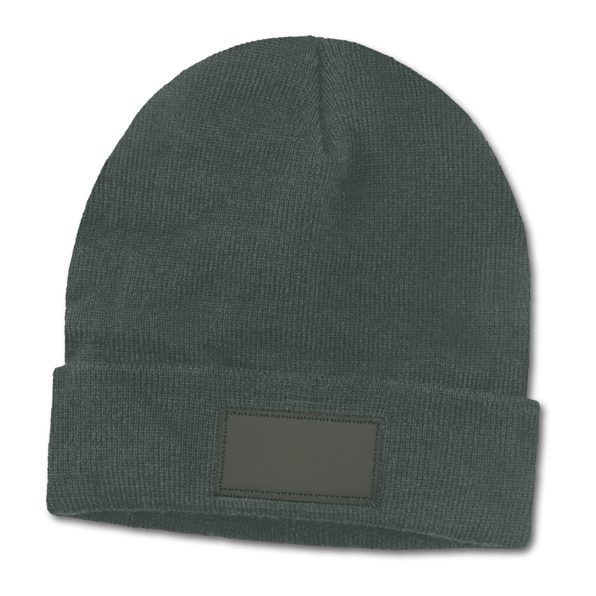Roll Up Cuff Beanie with Patch(SHW-27T) - greenpac.com.au