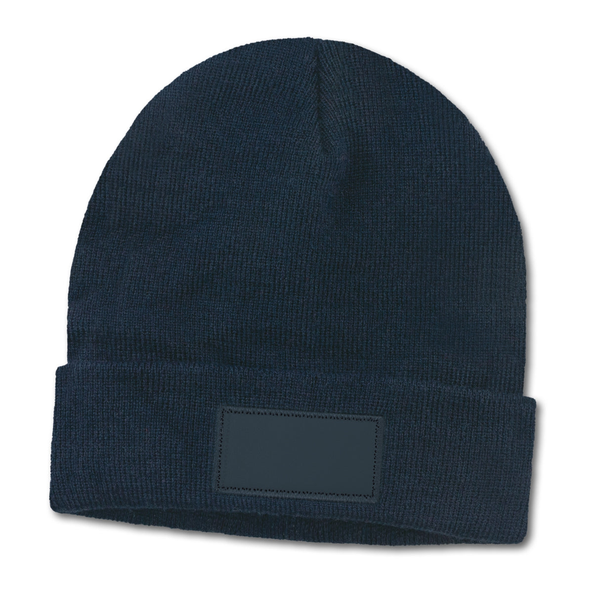 Roll Up Cuff Beanie with Patch(SHW-27T) - greenpac.com.au