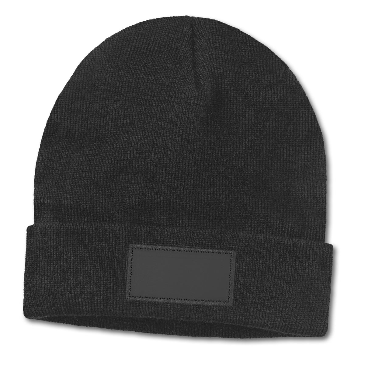 Roll Up Cuff Beanie with Patch(SHW-27T) - greenpac.com.au
