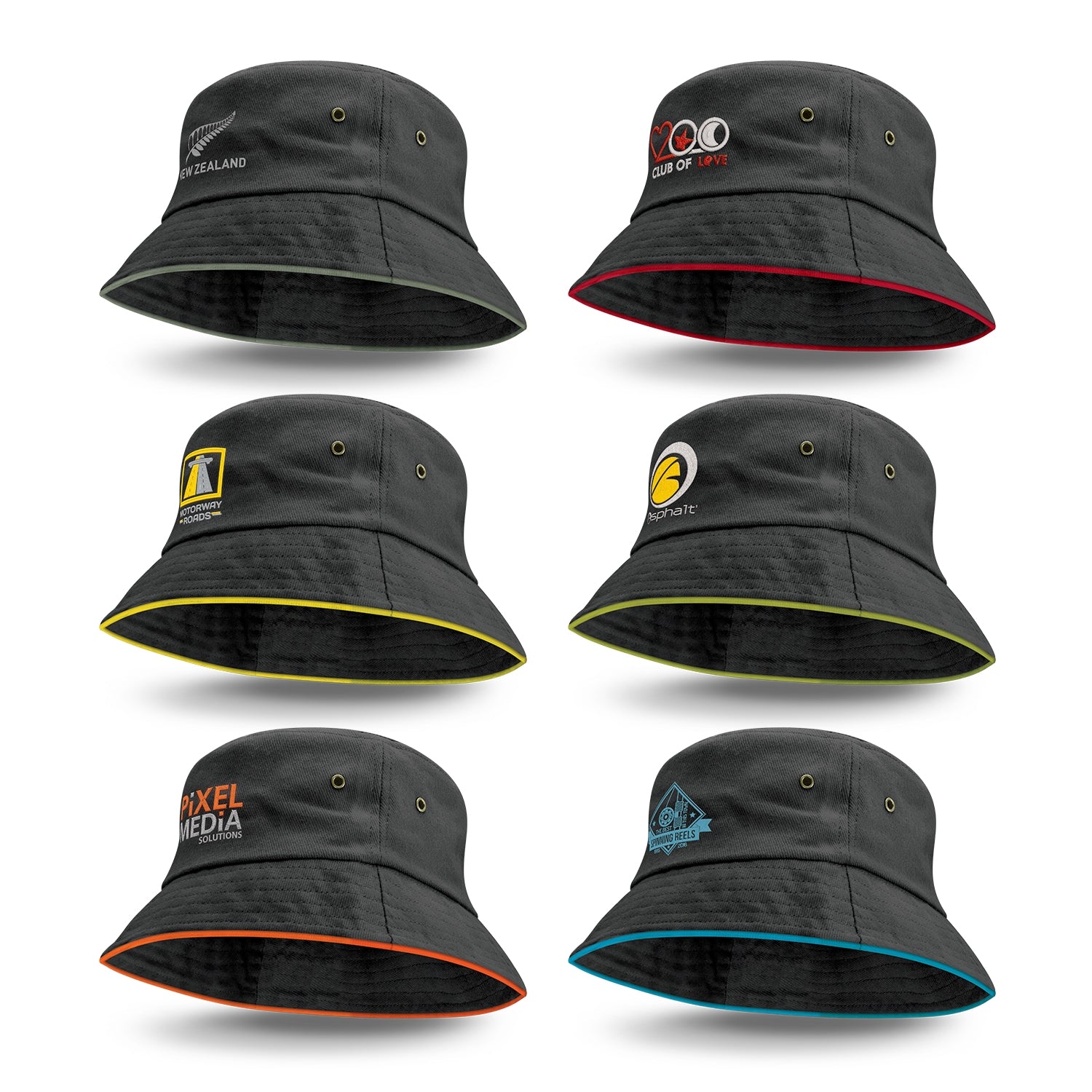 Premium Bucket Hat-Coloured Sandwich Trim(SHW-25T) - greenpac.com.au