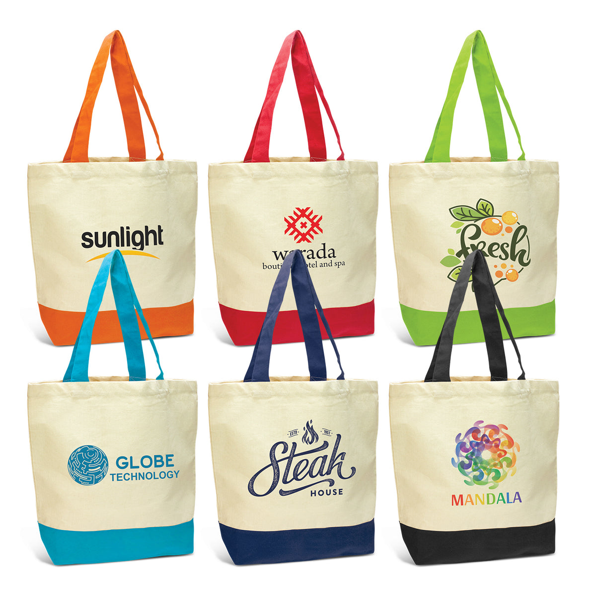 Stock Two Tone Cotton Tote(SCB-33T) - greenpac.com.au
