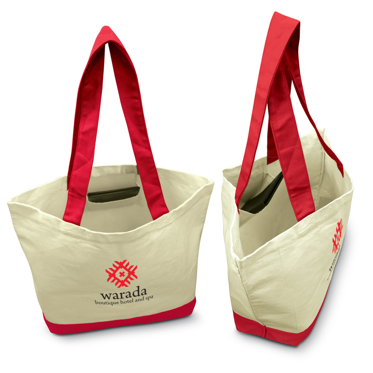 Stock Two Tone Cotton Tote(SCB-33T) - greenpac.com.au