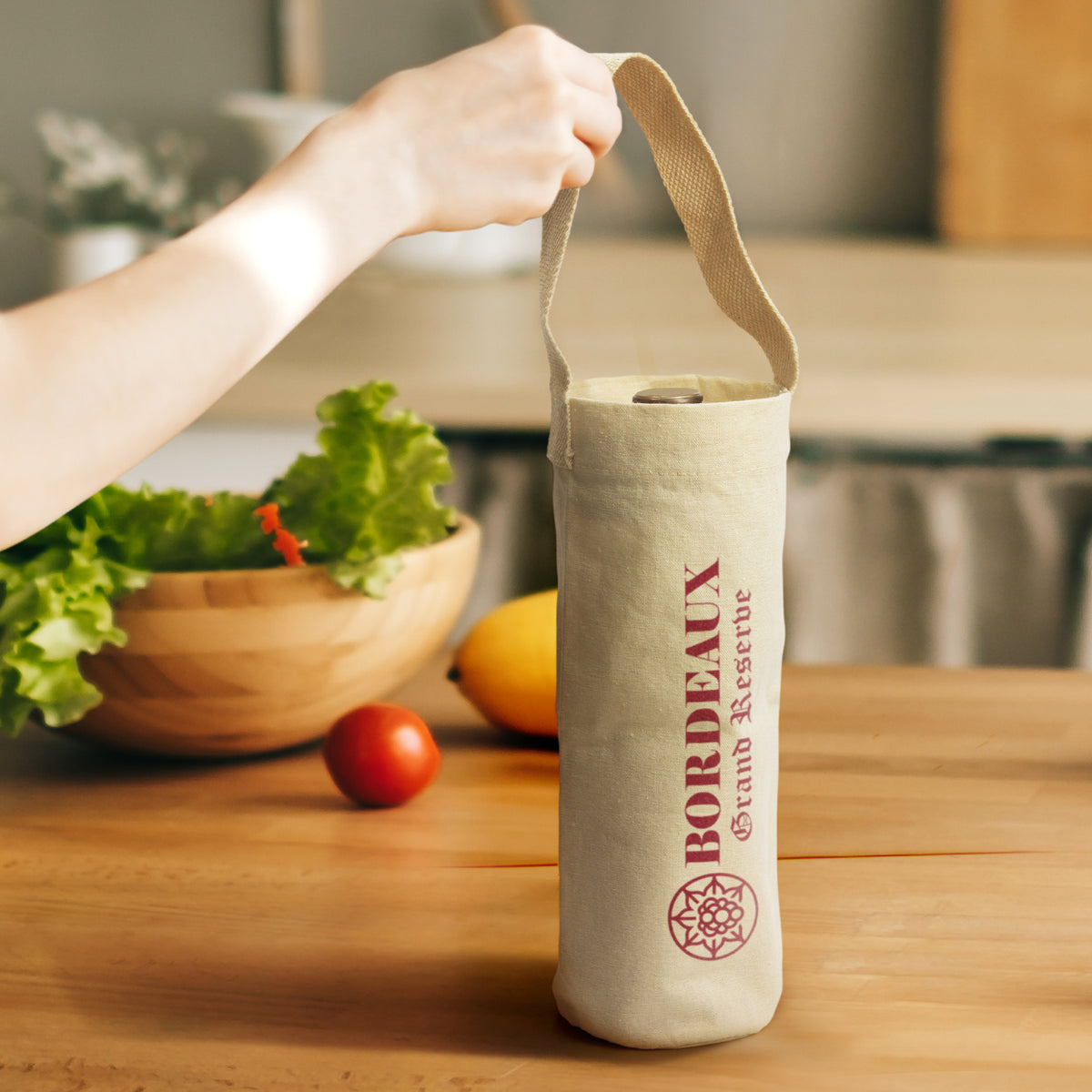 Stock Cotton Single Wine Tote(SCB-59T)