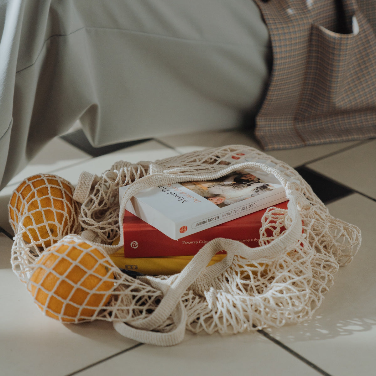 Stock Cotton Mesh Foldaway Tote(SCB-57T)