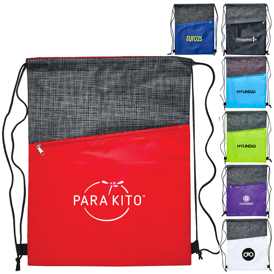 Stock Crosshatch Backpack with Zipper Pocket(SNB-95H) - greenpac.com.au