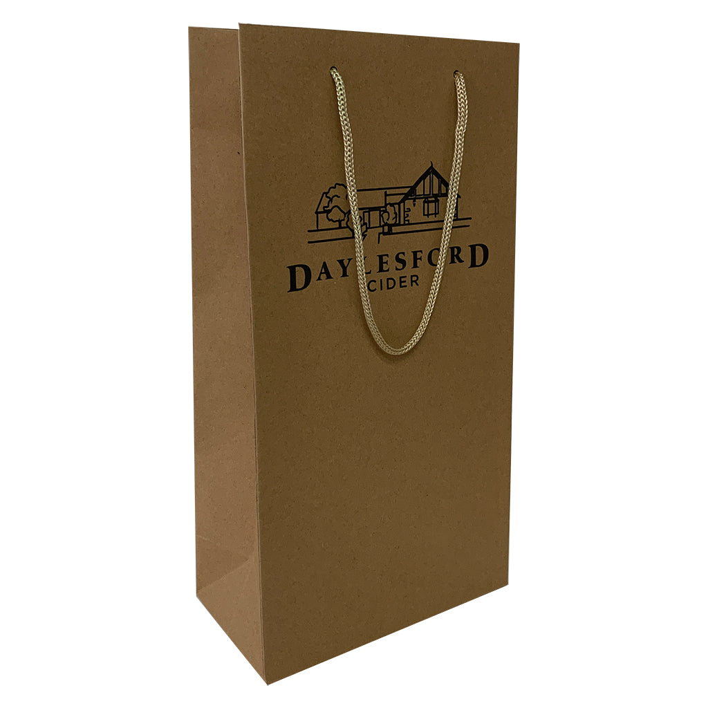 Kraft Paper 2 Bottles Bag-Brown((KP-07)
