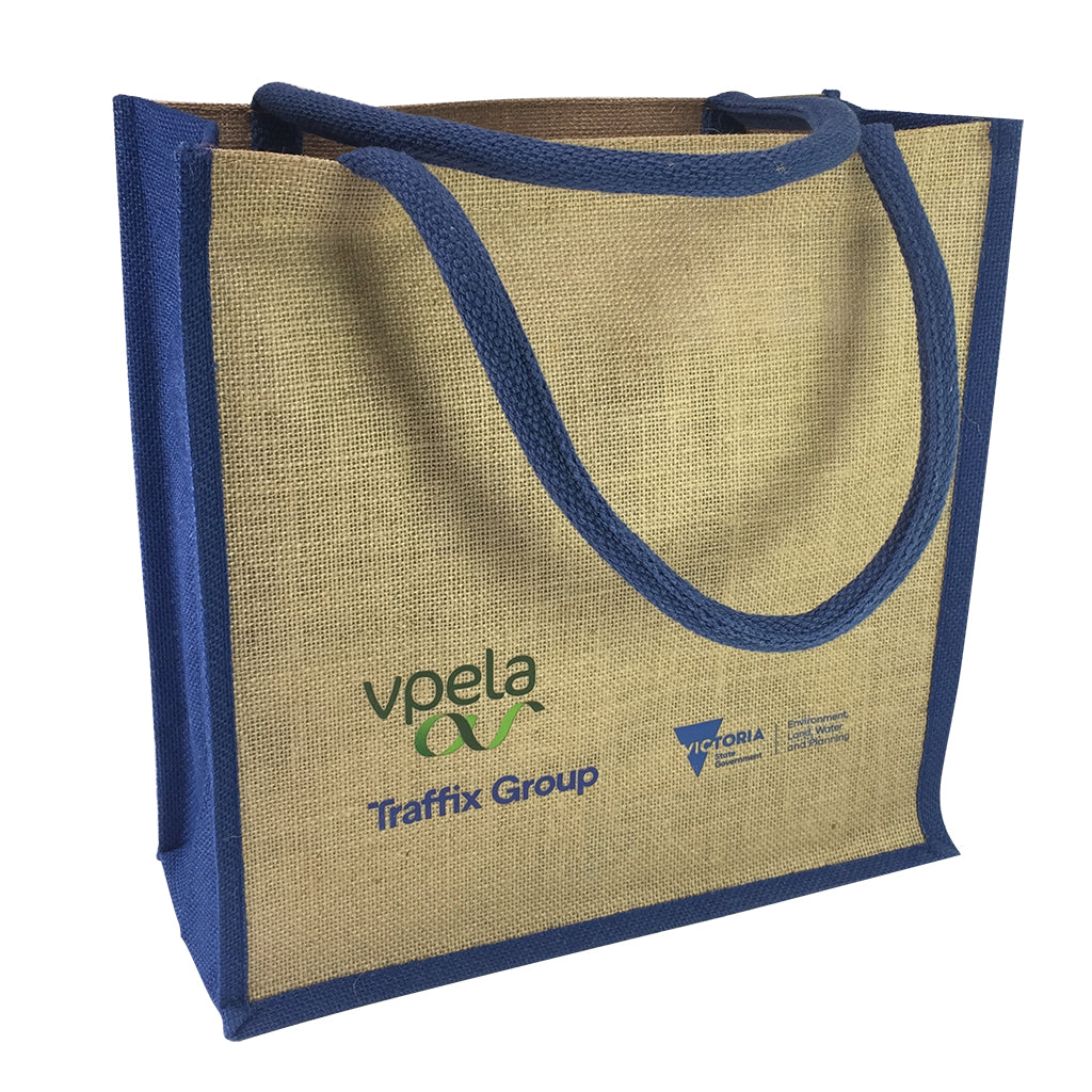 Stock Jute Square Shopper-Coloured(SJB-06T) - greenpac.com.au