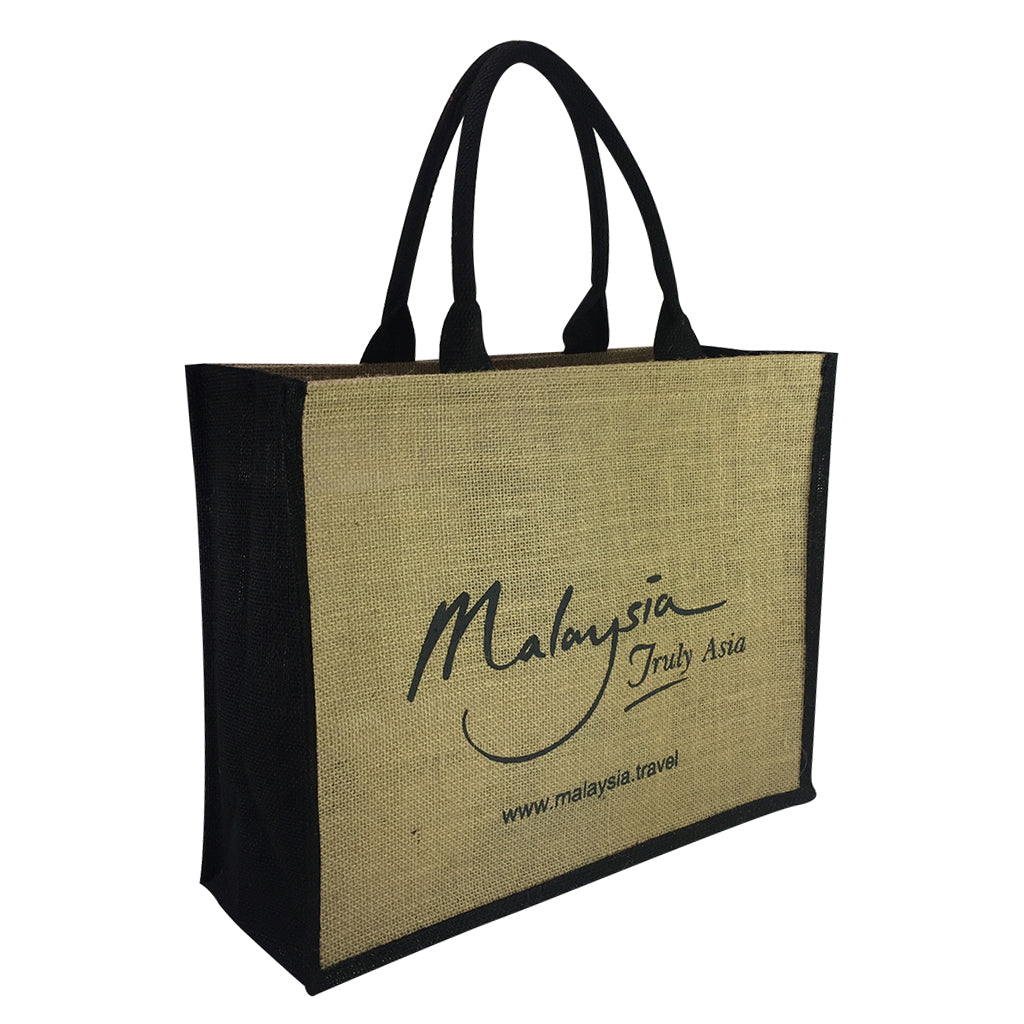 Stock Jute Bag Coloured-Black(SJB-02D) - greenpac.com.au