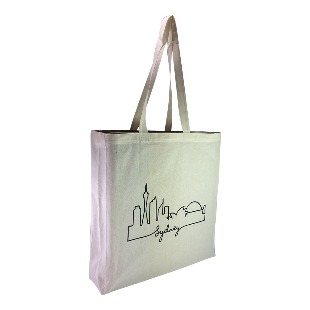 Stock Calico Shopping Bag with Gusset(SCB-06D) - greenpac.com.au