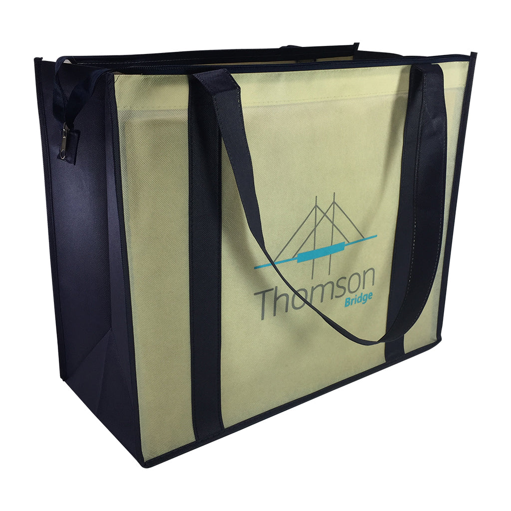 Stock NWPP Large Zipper Shopping Bag(SNB-38D) - greenpac.com.au