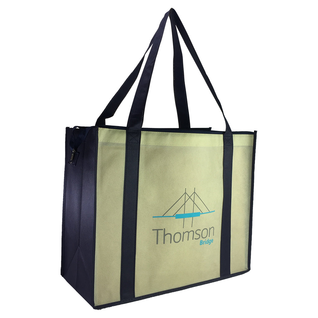 Stock NWPP Large Zipper Shopping Bag(SNB-38D) - greenpac.com.au