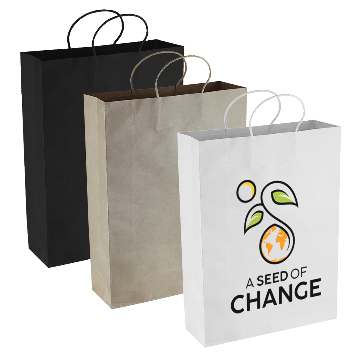 Stock Kraft Paper Shopping Bag(SKP-01D)