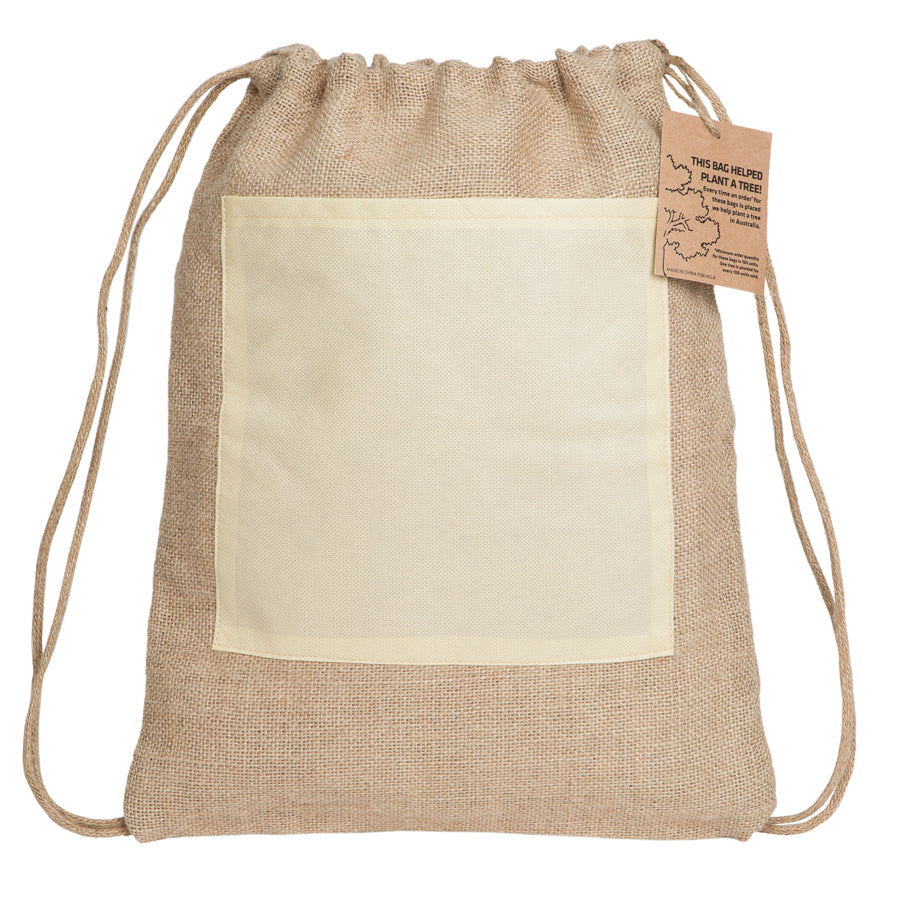 Stock Reforest Jute Drawstring(SJB-22H) - greenpac.com.au