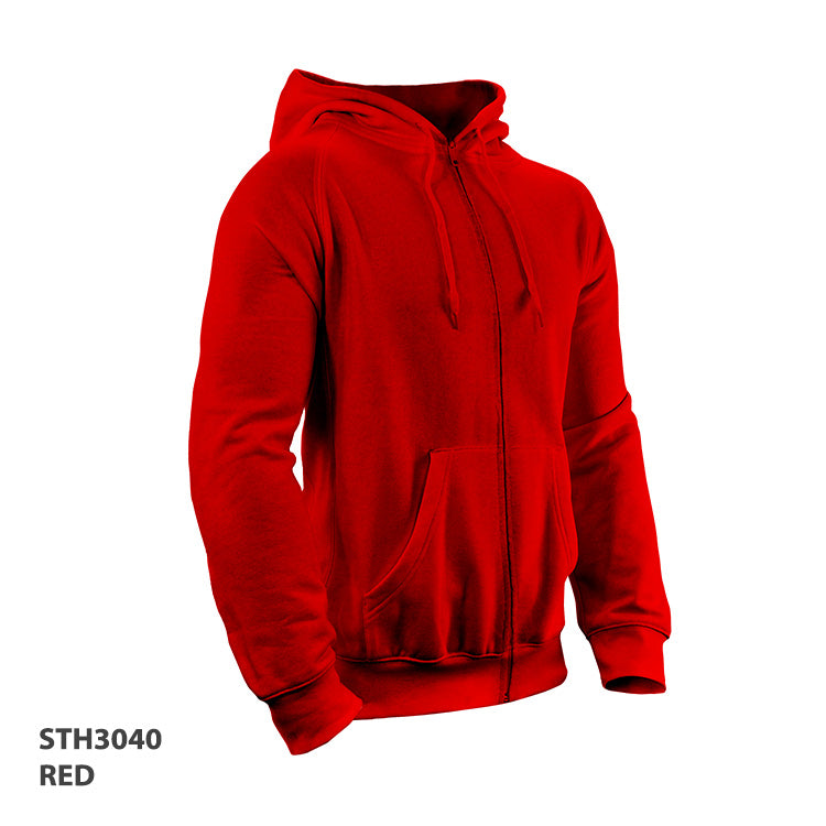 Vogue 100% Cotton Full-zip Hoodie(SCT-14G) - greenpac.com.au