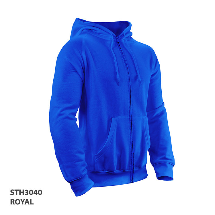 Vogue 100% Cotton Full-zip Hoodie(SCT-14G) - greenpac.com.au