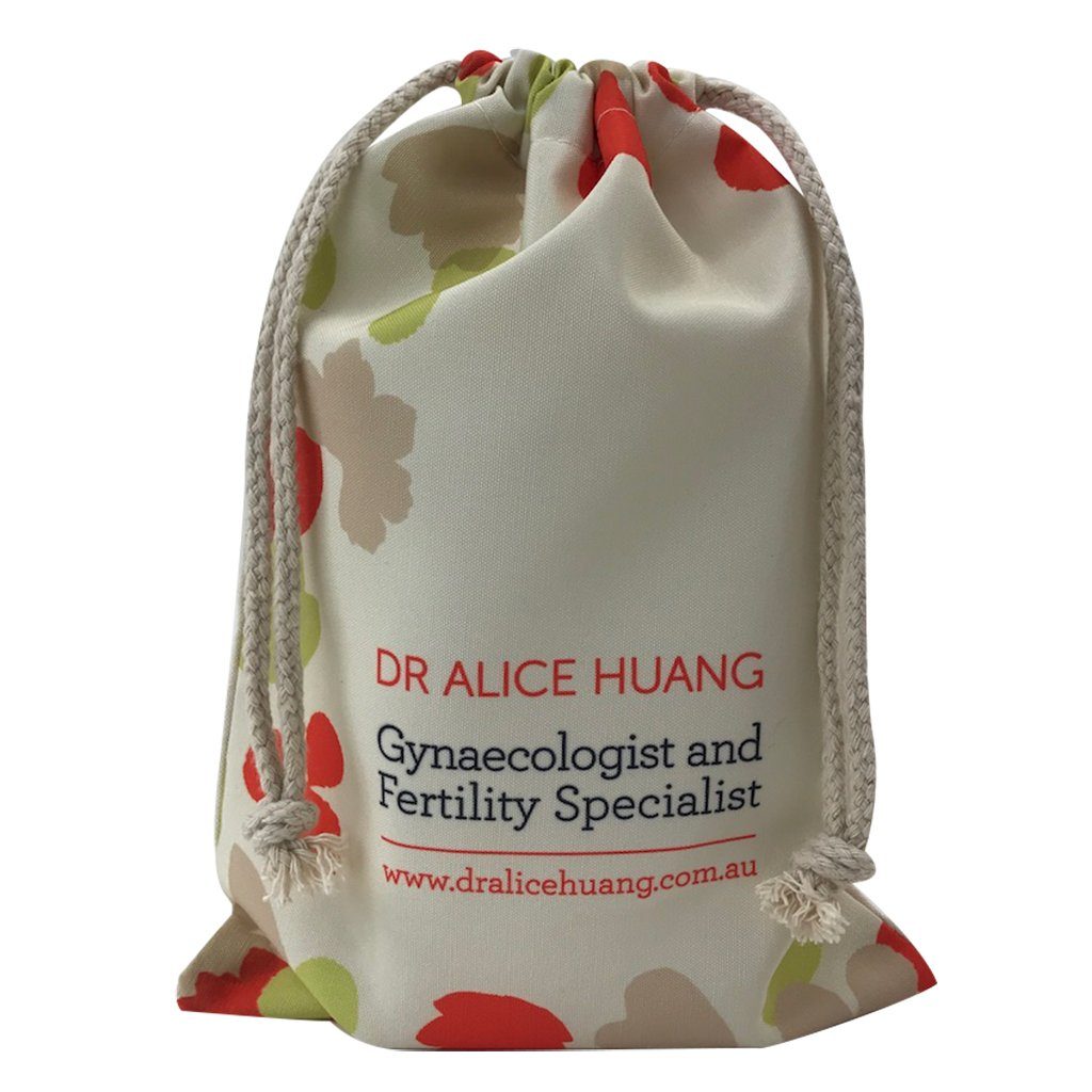 Calico Medium Drawstring  Bag(CA-08) - greenpac.com.au