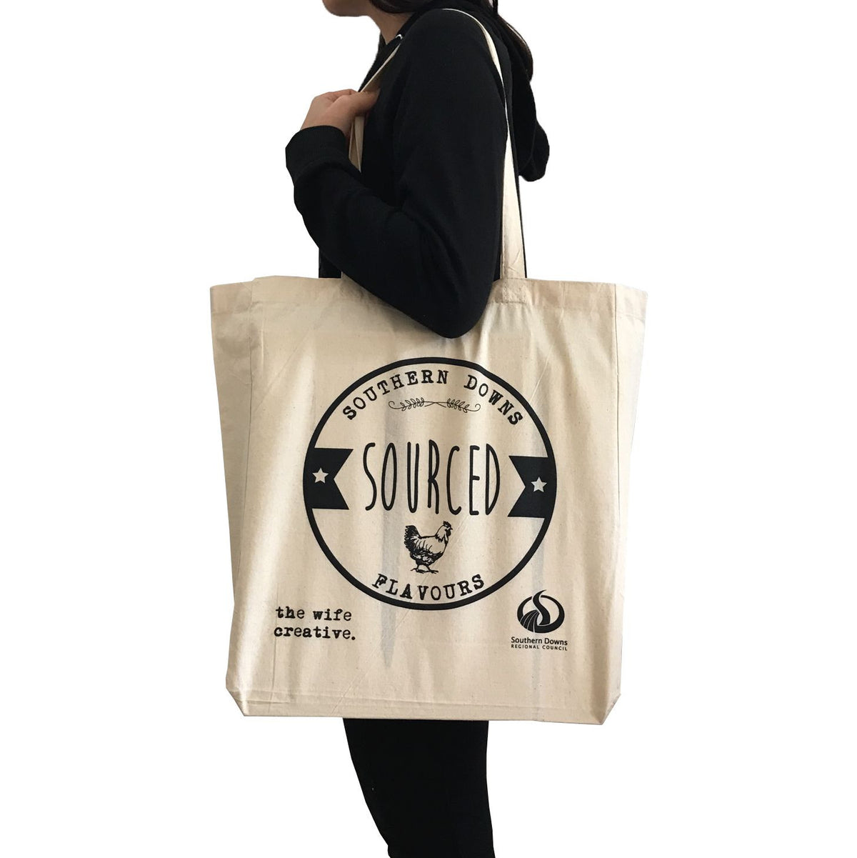 Stock Calico Shopping Bag with Gusset(SCB-06D) - greenpac.com.au