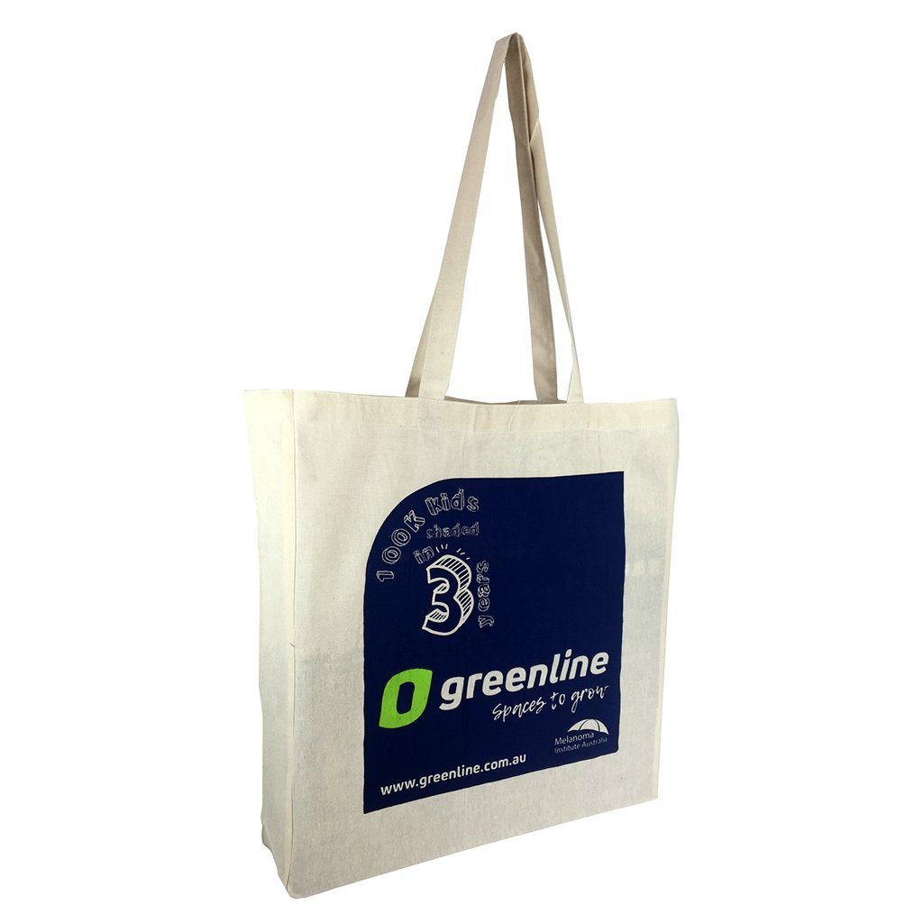 Stock Calico Shopping Bag with Gusset(SCB-06D) - greenpac.com.au