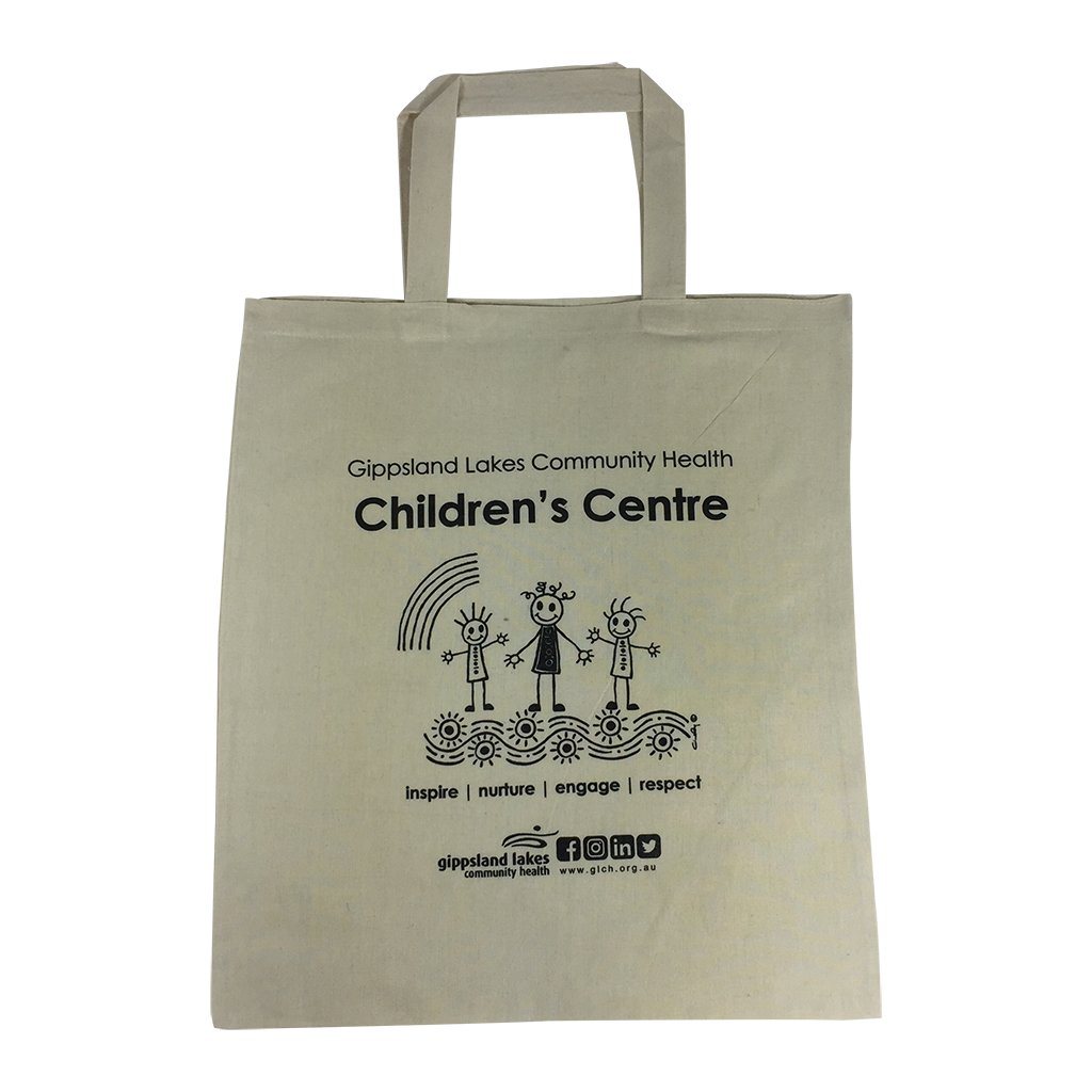 Stock Calico Tote Bag with Short Handle(SCB-05) - greenpac.com.au