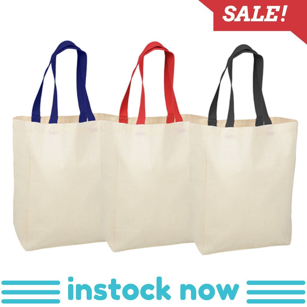 Stock Coloured Handle Calico Bag(SCB-15D) - greenpac.com.au
