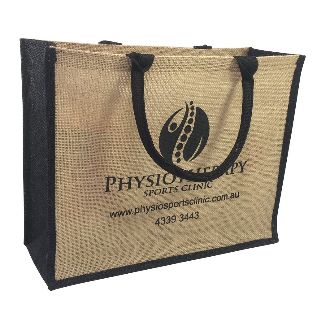 Stock Jute Bag Coloured-Black(SJB-02D) - greenpac.com.au
