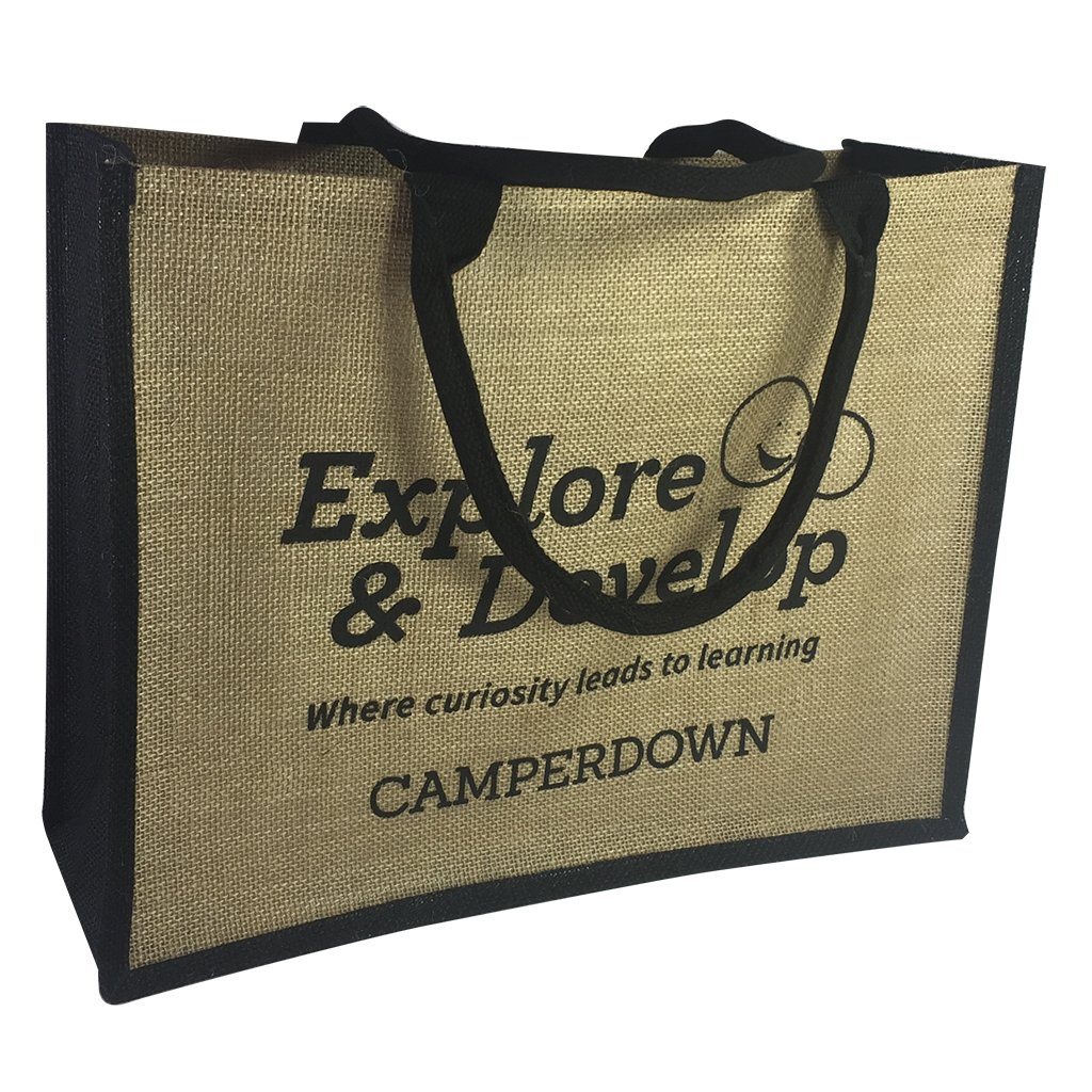 Stock Jute Bag Coloured-Black(SJB-02D) - greenpac.com.au