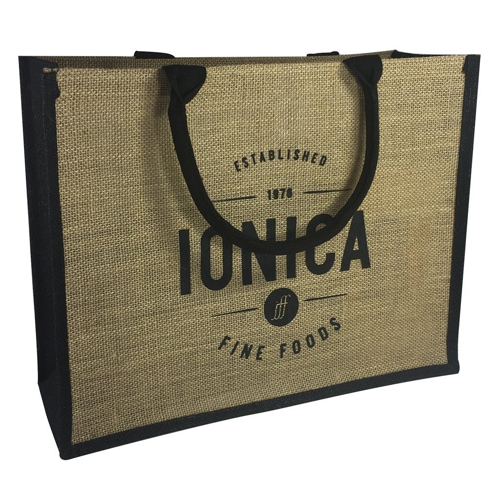 Stock Jute Bag Coloured-Black(SJB-02D) - greenpac.com.au