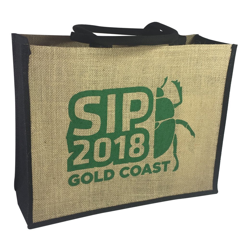 Stock Jute Bag Coloured-Black(SJB-02D) - greenpac.com.au