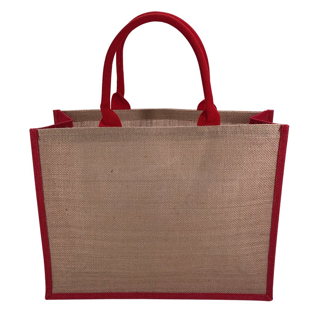Stock Jute Bag Coloured-Red(SJB-02D) - greenpac.com.au
